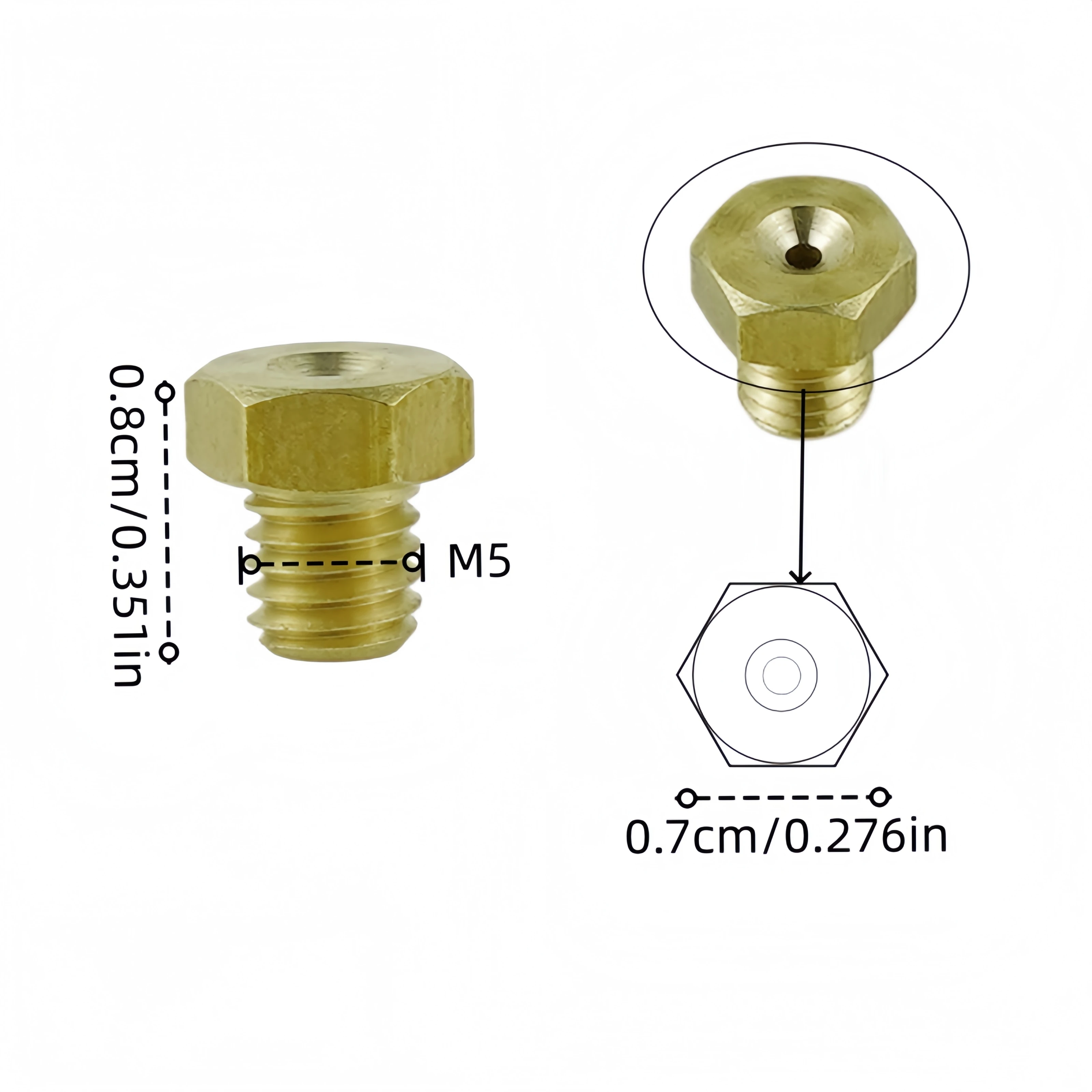 10PCS Of Set Universal For Yamaha Motorcycle Taikai/TK Carburetor Hexagonal Main Jet For TK100 JOG SUV SRZ Y28V SRZ150 JYM150JS1