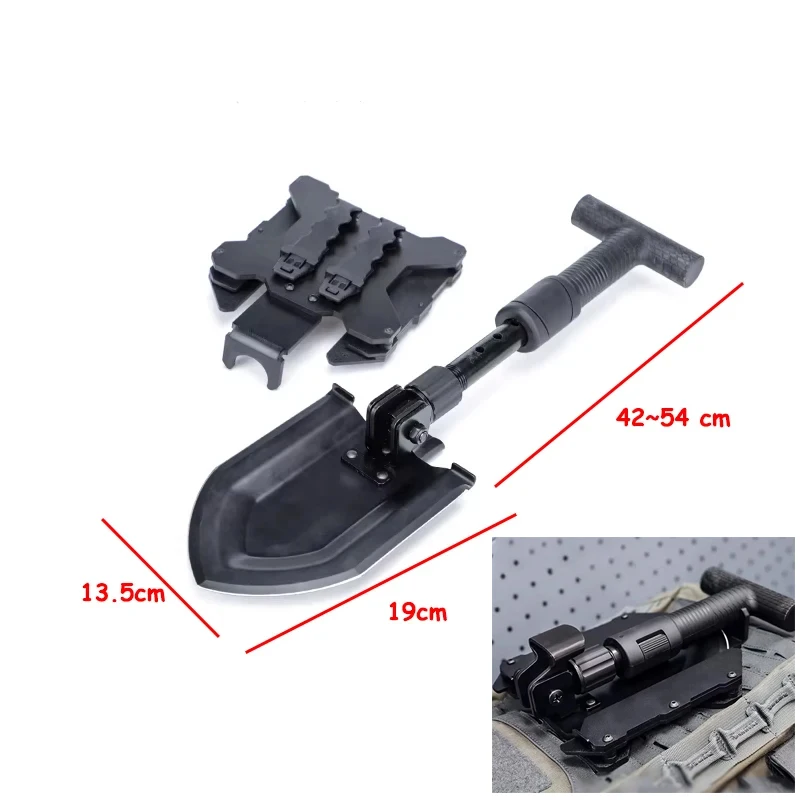 

Портативная тактическая телескопическая инженерная лопата для выживания на природе, складная лопата EDC, аварийный инструмент