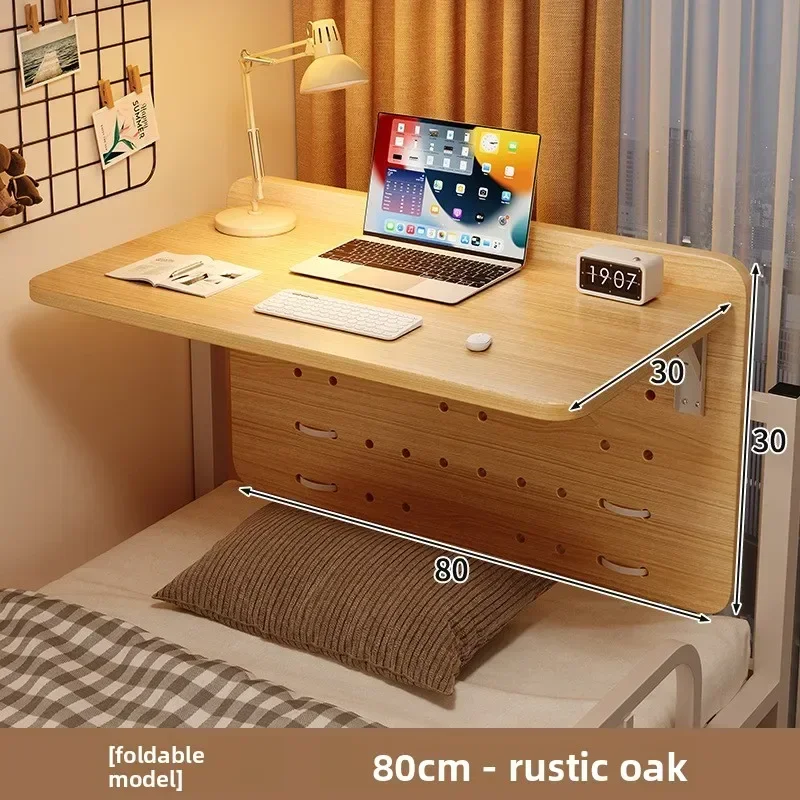 Computer desk College student dormitory bed Foldable suspended bunk study desk Side hanging small table