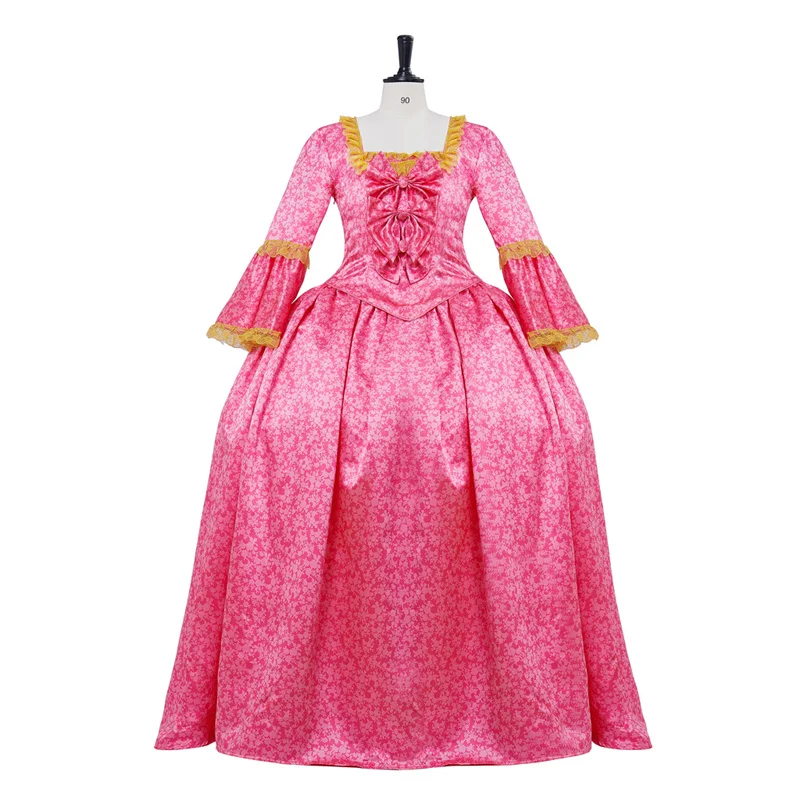 

Medieval Marie Antoinette Pink Dress Rococo 18th Century French Rococo Colonial Dress Vintage Ball Gown Renaissance Costume