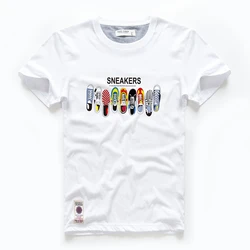 Men's T-shirt Cotton White Blue T Shirt Men Autumn Summer Causal O-neck Basic Designer Tshirt Male High Quality Classical Tops