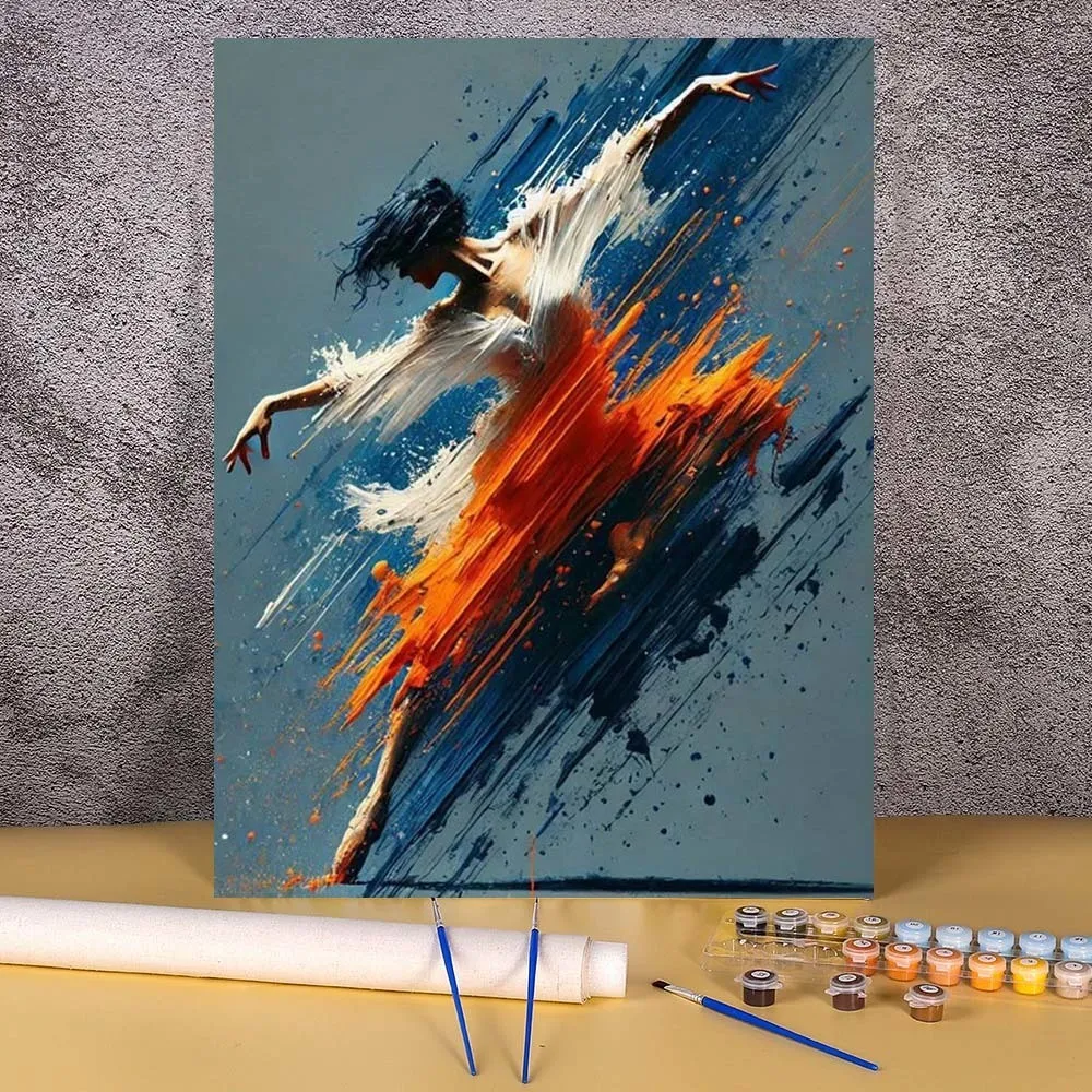 

Diy Painting By Numbers Abstract Dance Female Arts Handicraft Handmade Acrylic Paints Kit Color Markers Digital Wall Art Picture