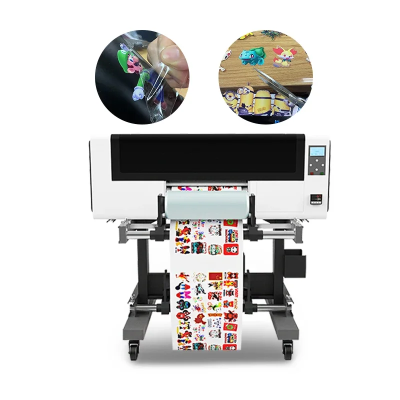 DOMSEM Digital All In 1 Roll to Roll UV DTF Sticker Film Printer Impresora  30cm UV DTF Sticker Printer With Laminator