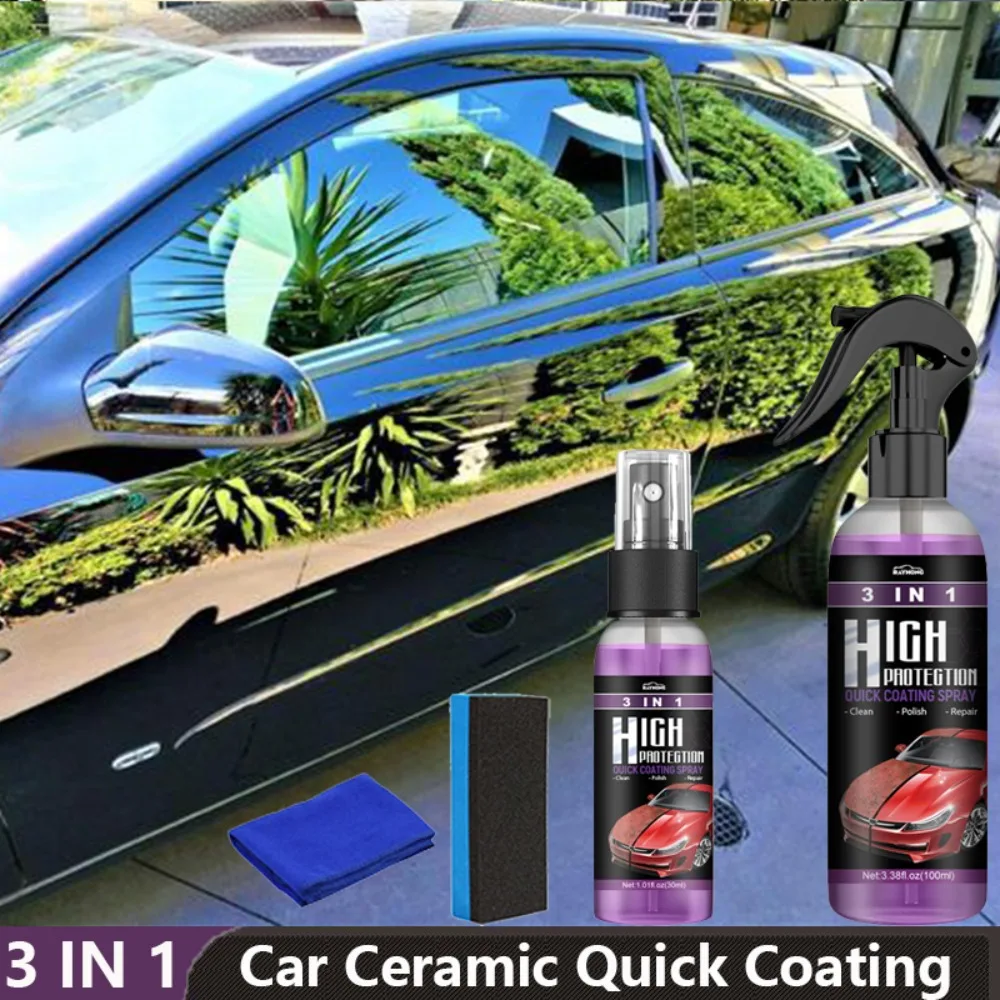 Car Ceramic Quick Coating Spray Nano Hydrophobic Body Polish Scratch Repair Remover Paint Protection Wax Spray Car Accessories