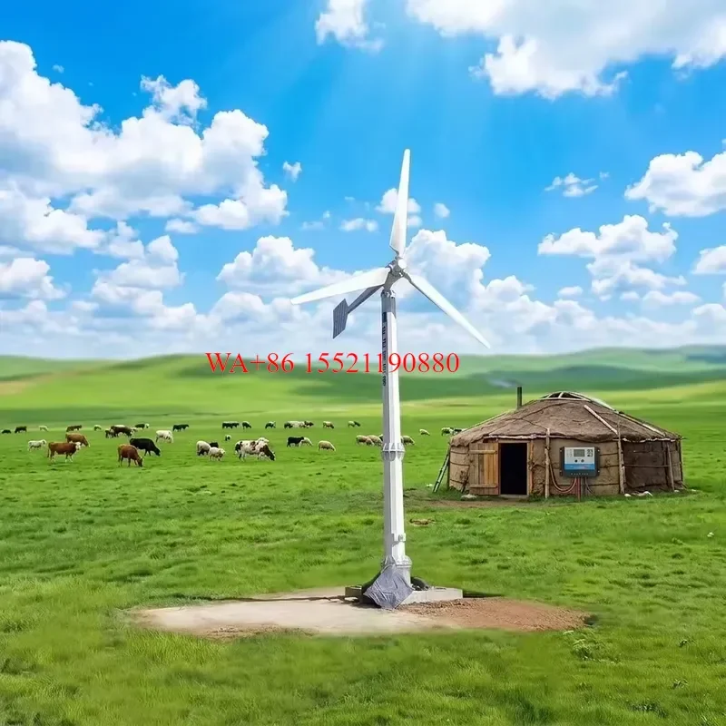 WMWMNU for CE MPPT 5000W Wind Generator 5kw 20KW 10000w App Windgenerator Complete Kit Turbine Wind Power Roof Wind Turbine