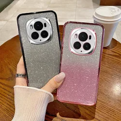 For Honor Magic 6 Pro Case Honor BVL-AN16, BVL-N49 Phone Case Shiny Glitter Plating Silicone Camera Lens Soft Back Cover