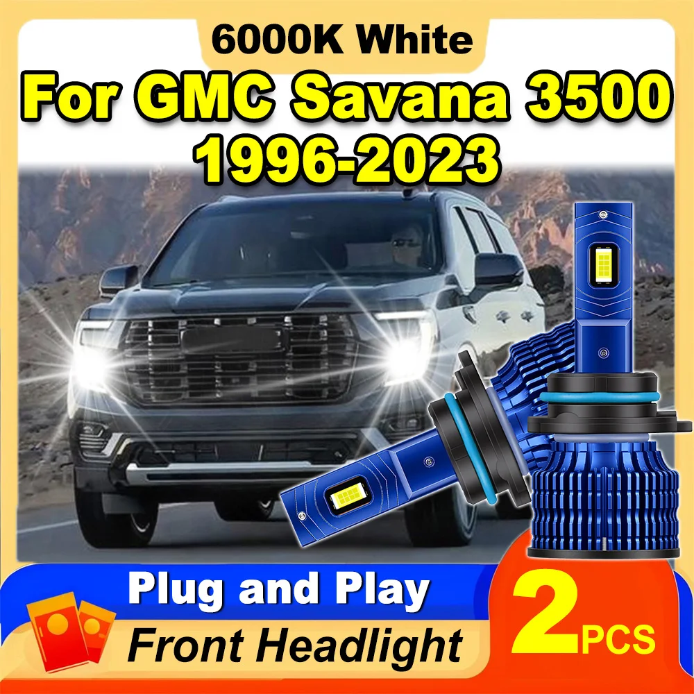 

2PCS 3570 CSP Chips Car Headlights Canbus No Error LED Headlamps 150W LED Headlight 6000K White For GMC Savana 3500 1996-2023