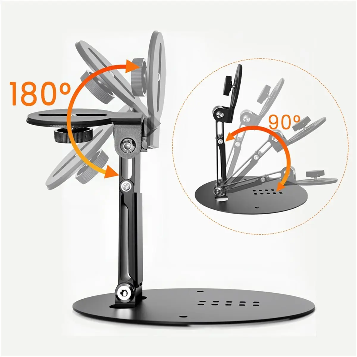 Folding Projector Stand 3in1 Mini Projector Bracket Desktop Holder Wall Mount Stand 1/4 Inch Screw Interface A