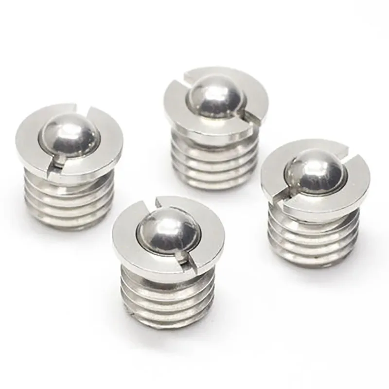 

304 Stainless Flange Ball Plunger with Adjustable Spring Force and Quick Reset for Precision Machinery and Positioning Device