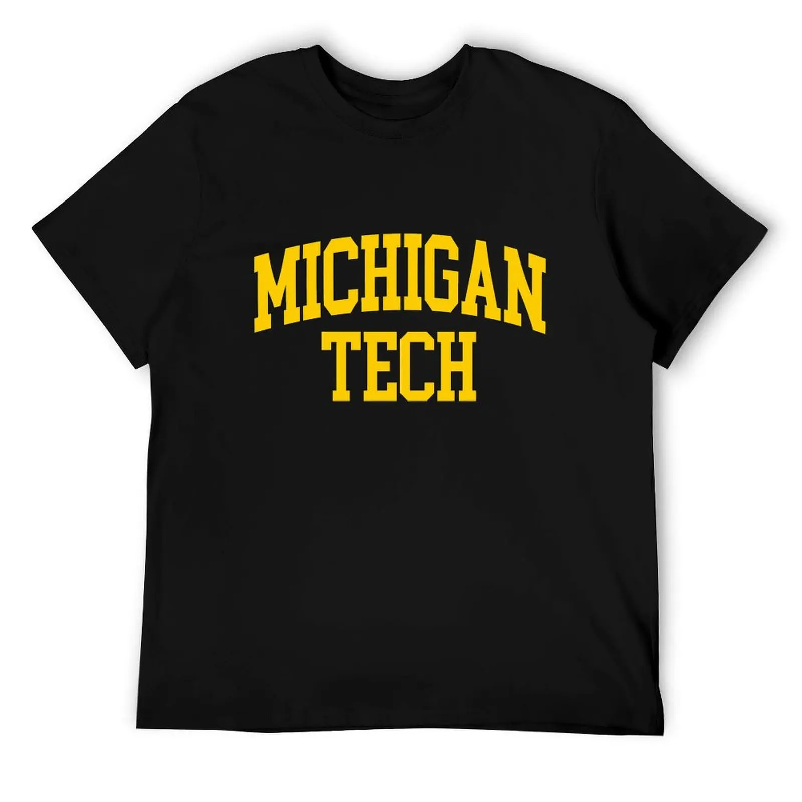 

michigan tech - college font curved T-Shirt t shirts designer man t shirt graphic cotton t shirt pack T-Shirt
