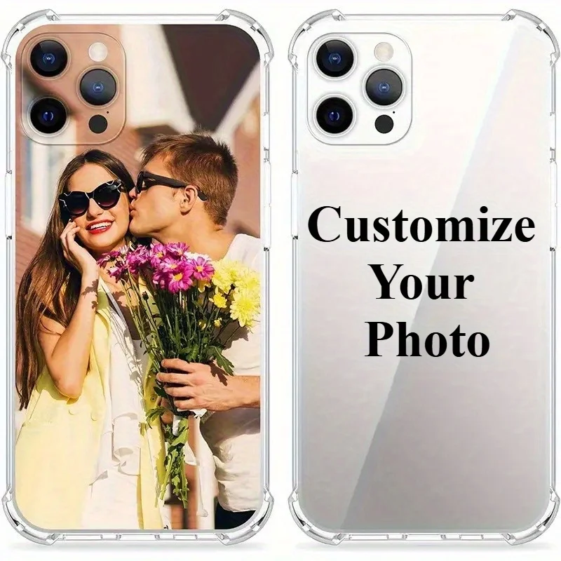 For iPhone 17 16 16e 15 14 13 12 11 Pro Max Mini SE 2020 2022 XS XR 6 7 8 Plus Air DIY Couple Photo Custom Shockproof TPU Case
