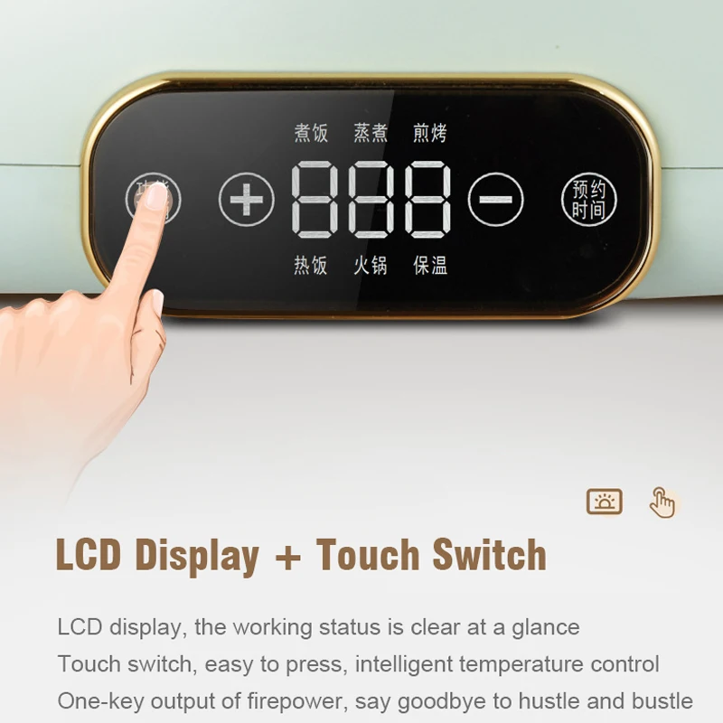 المحمولة الكهربائية علبة طعام للتسخين متعددة الوظائف وعاء الطبخ ماكينة شواء إناء/ قدر مقلاة فرن الطبخ المنزلية الأرز