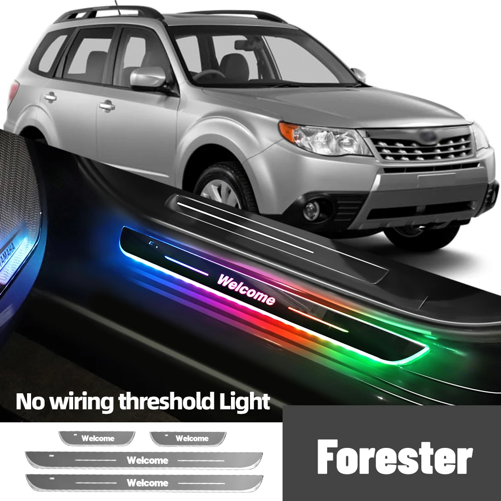 

For Subaru Forester SF SG SH SJ SK 1997-2023 Car Door Sill Light Customized Logo LED Welcome Threshold Pedal Lamp Accessories