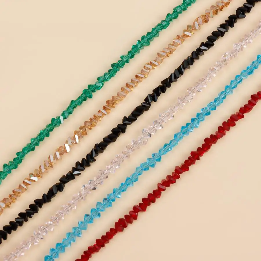 Mulit-cut Glass Crystal Irregular Beaded Choker Necklace for Women Transparent Vintage Collarbone Collar Neck Fashion Jewelry