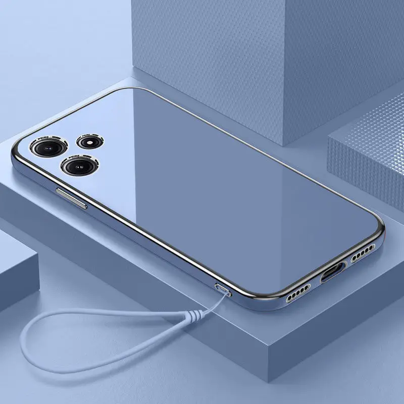 For Realme C53 Case Realme N53 C51 Realme Note50 Case Straight frame Square Plating Silicone Back Soft rubber cover