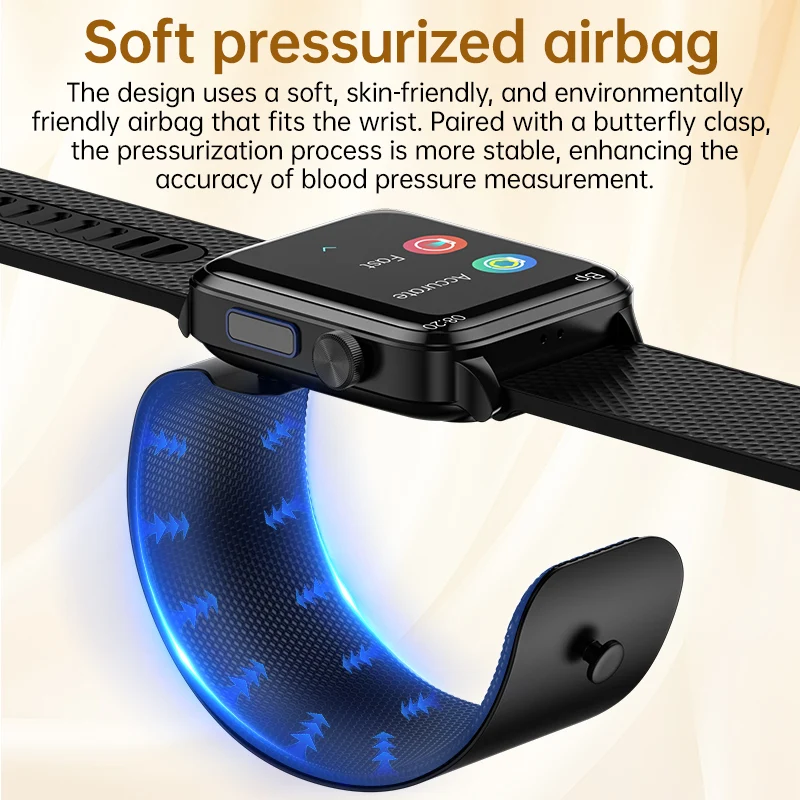 جديد P300 وسادة هوائية لمراقبة ضغط الدم Smartwatch ECG الأكسجين في الدم قياس درجة حرارة الجسم جهاز تعقب للياقة البدنية ساعة