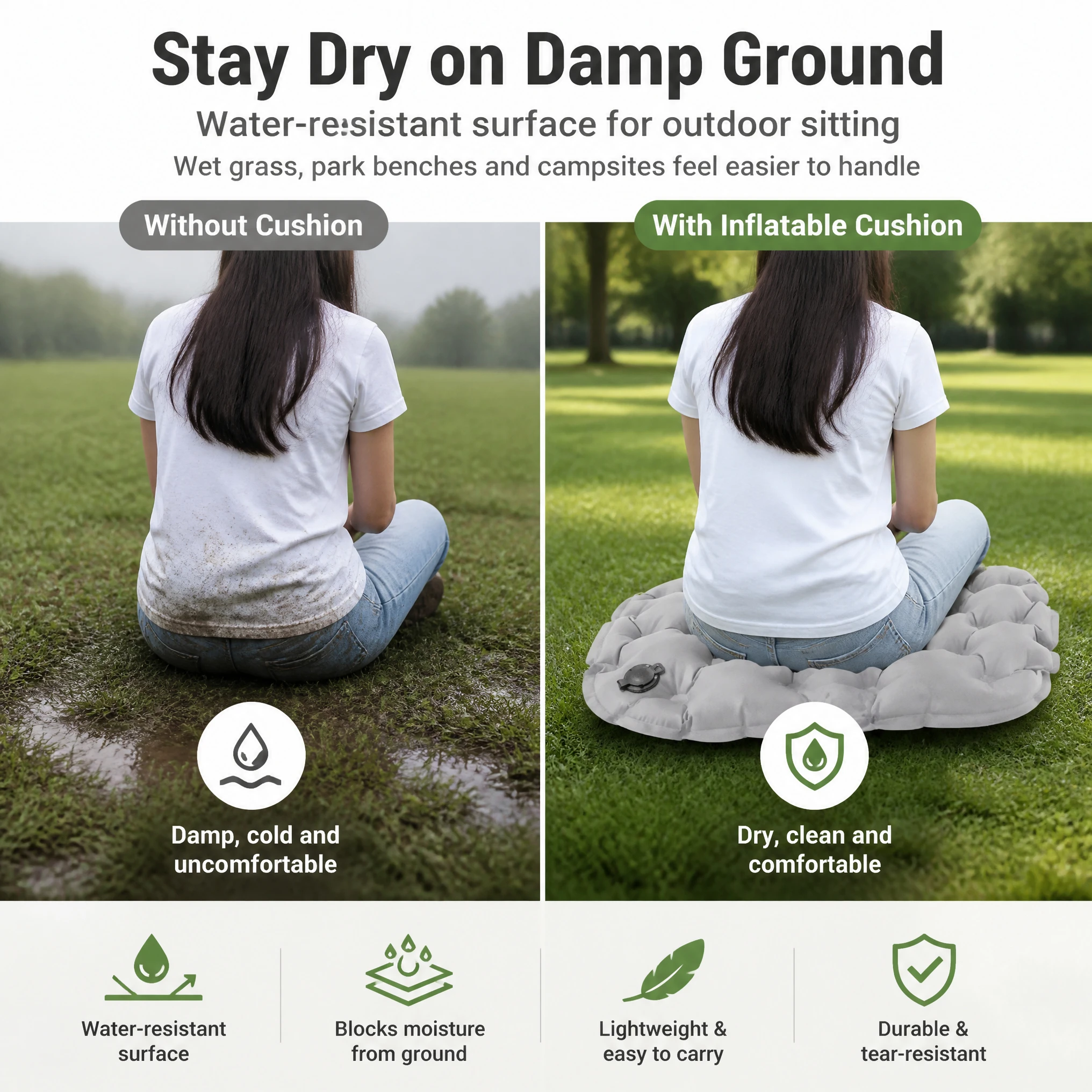 75D Polyester Pongee Inflatabl - Outdoor Furniture Pads review and price