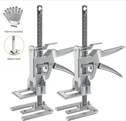 Labor Saving Arm Jack 2 Pack Stainless Steel Furniture Lifter Tool Hand Lifting Jack Tool Wall Tile Locator Door Panel Lifting