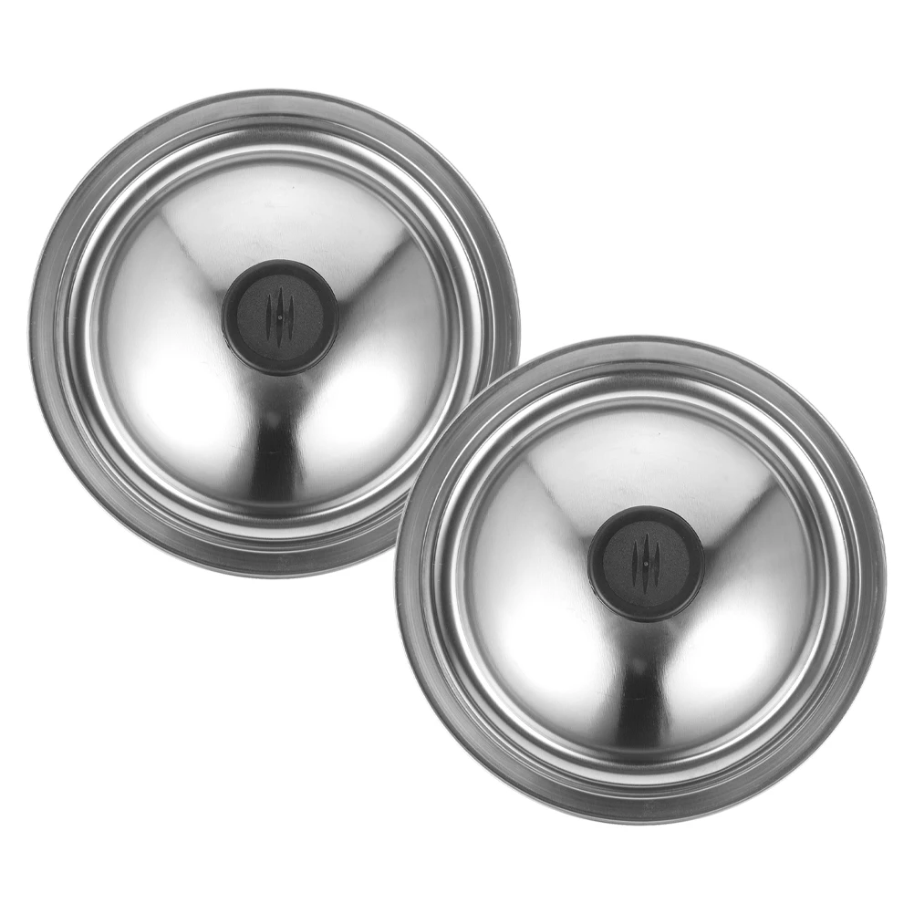 

Pan Lid Stainless Steel Pot Condiment Containers Lids Round Cover Silver Plastic Buffet
