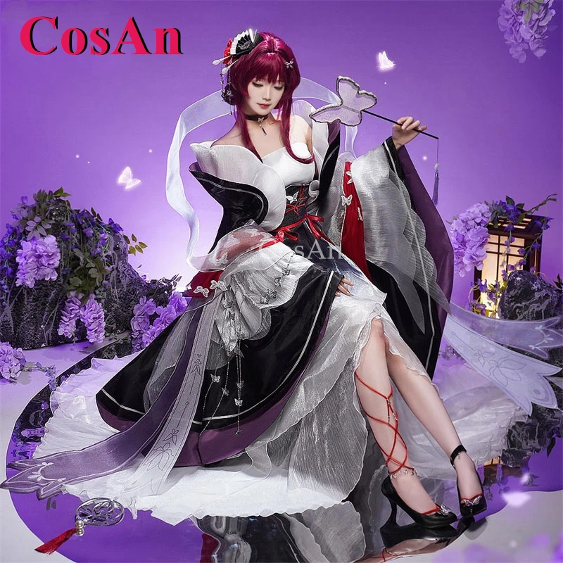 

CosAn Game Honkai: Star Rail Kafka Cosplay Costumes Flower Rhyme Fairy Dance Gorgeous Dress Halloween Party Role Play Clothing