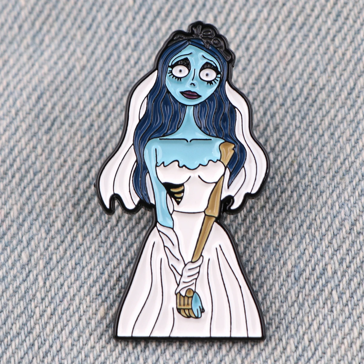 Zombie Bride Brooches For Women Halloween Enamel Pins Horror Metal Badge Clothes Hat Accessories Fashion Jewelry Friends Gift