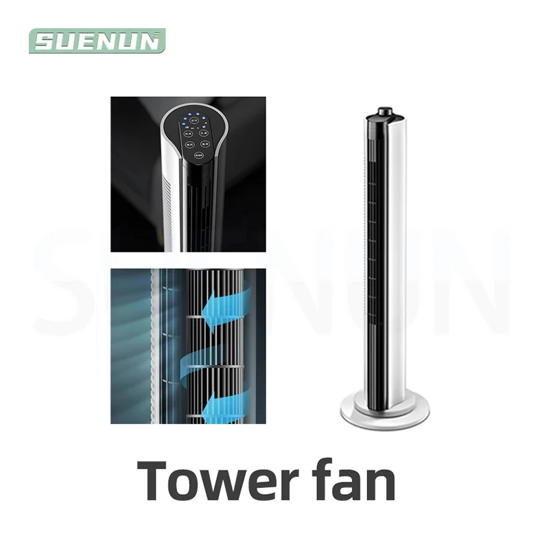 

Electric Fan Household Tower Fan Floor Fan Shaking Head No Leaf Tower Fan Silent Standing Desk Fan Electric Fan 스탠드 팬