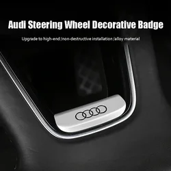 3d aluminium legierung emblem auto lenkrad aufkleber autozubehör für audi a1 a3 a4 a5 a6 a7 a8 b8 b9 b6 c6 q2 q3 q5 q6 q7 tt