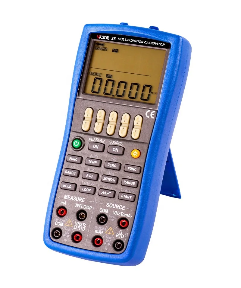 VICTOR 25 0.02% Accuracy Two Independent Input and Output Channels Multifunction Process Calibrator