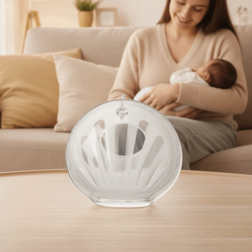 Soft Silicone Breast Milk Collector Portable Reusable Wearable Milking Device HandsFree Leakproof Reusable Breast Protectors