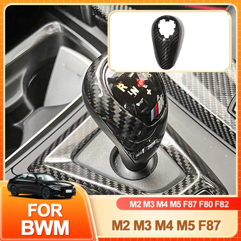 

Hot Real Carbon Fiber Gear Shift Knob Cover Replacement for BMW M2 M3 M4 M5 M6 F87 F80 F82 F83 F10 F12 F13 F06 Cup Holders