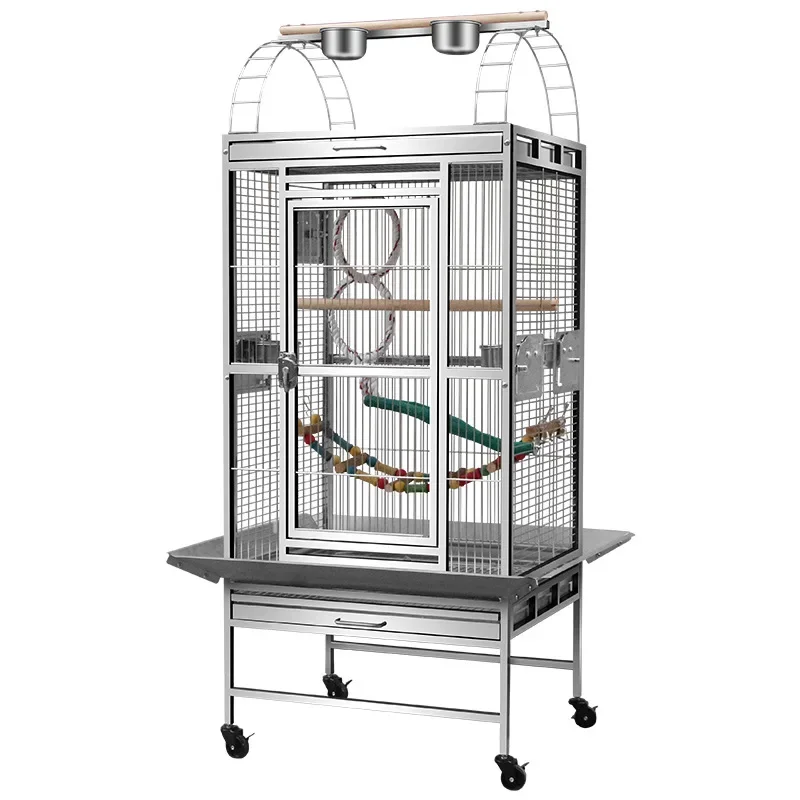 Bird Cage Grey Parrot Bird Cage Extra Large Stainless Steel Bird  Eclectic Parrot Breeding Large  SS801