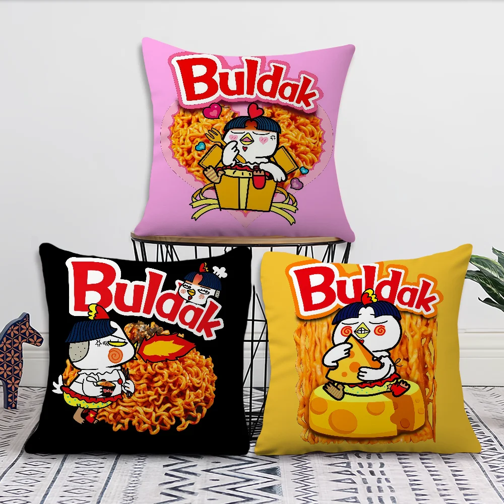 

Чехол для подушки B-Buldak Ramen с принтом, украшение для дивана, дома, автомобиля, кофейни, офиса, скандинавской простоты