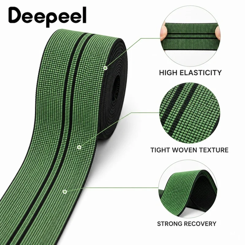 2/5m 50/70mm Polypropylene Elastic Band Resilient Upholstery Webbing for Sofa Backrests Chairs Furniture Cushion Repair Sewing
