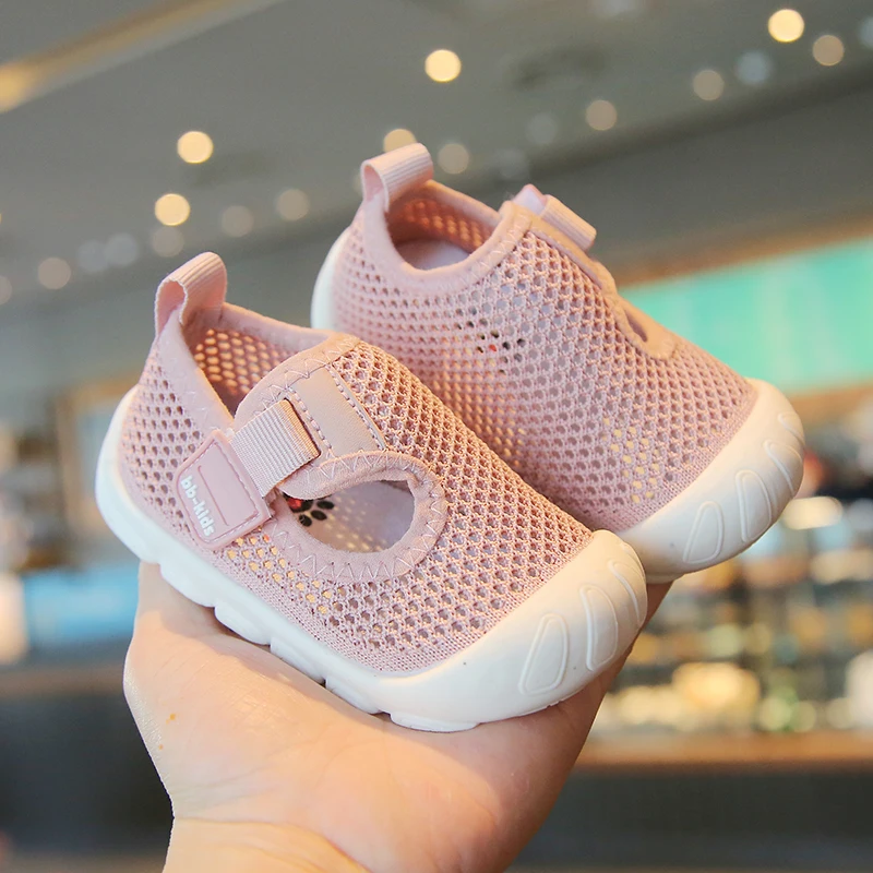 Summer Baby Shoes Boys Girls First Walkers Breathable Mesh Kids Shoes Non-slip Soft Bottom Lightweight Boy Girl Toddler Shoes