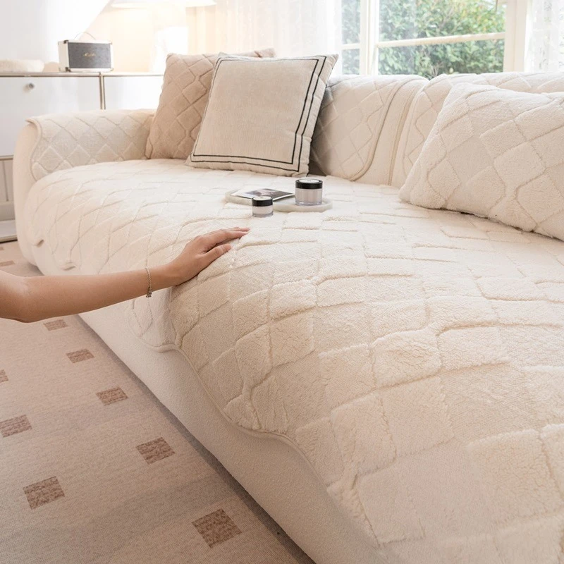 

Winter Warm Thicken Plush Sofa Towel for Living Room Lounge Corner L Shape Sofa Mat Non-Slip Home Couch Covers Protector 쇼파 패드