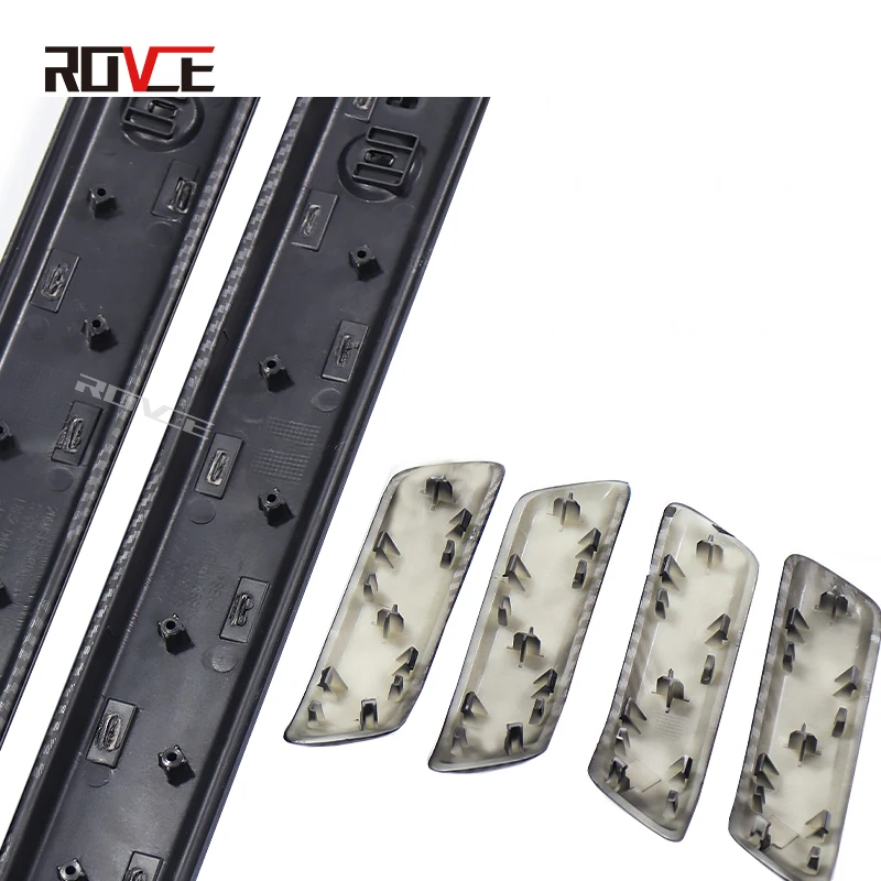 ROVCE 4PSC Car Interior Center Console Panel Side Trim Strips Cover For Land Rover Defender 2020-2024 90 110 Replacement Parts