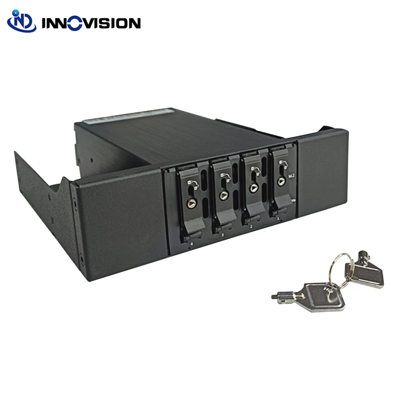 4 Slots M.2 NVMe SSD Enclosure, Internal Optical Drive Bay Hard Disk Case