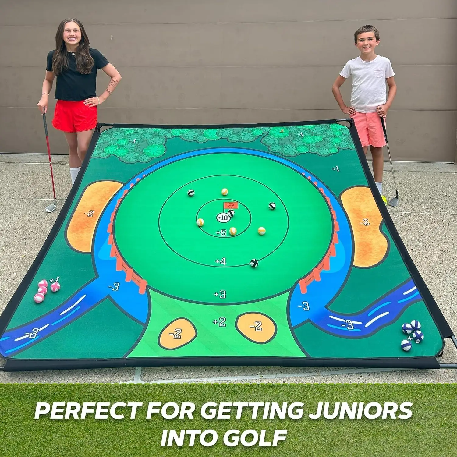 Juego de Chipping: el juego de golf portátil original para práctica de Chipping para pais y golfistas jóvenes: interior y exterior
