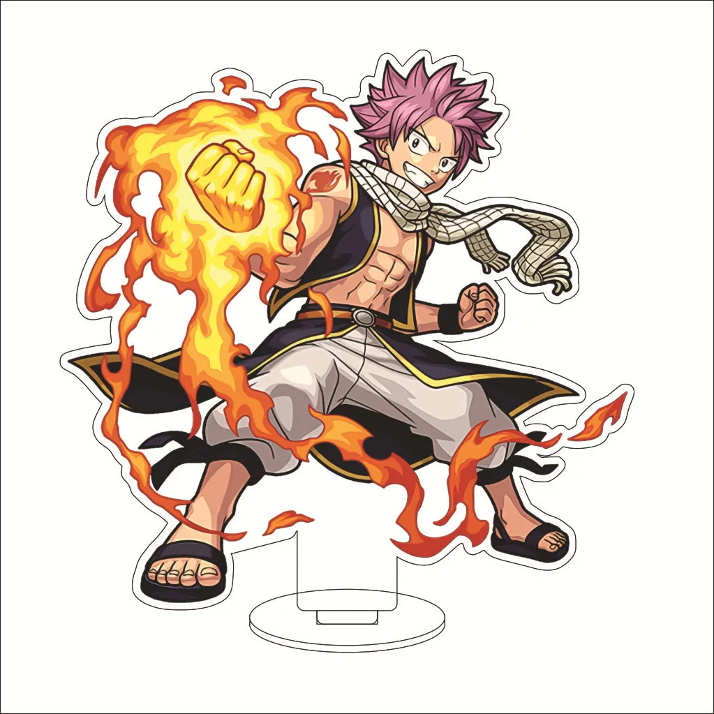 16CM Anime FAIRY TAIL Lucy Heartfilia Natsu Dragneel Wendy Marvell Happy Cos Acrylic Figure Stand Ornaments Chrismas Gifts view 2