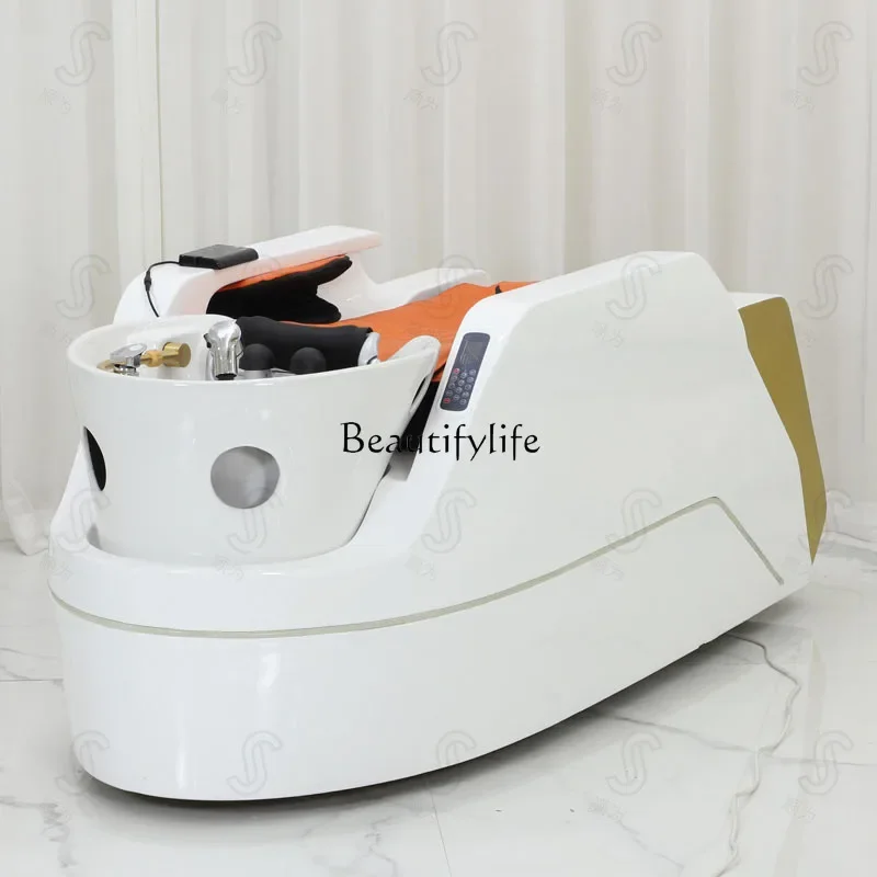 

01-Head treatment bed Intelligent electric massage Shampoo bed Fumigation Body constant temperature water circulation