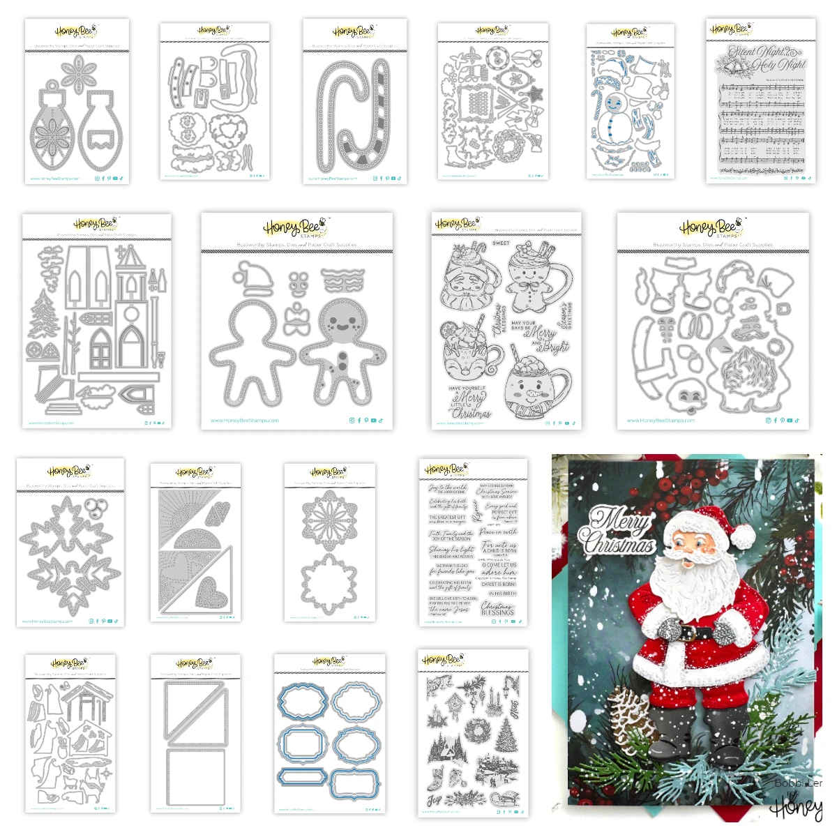 Santa and Gingerbread Die Cutting Dies Stamps Stencil for Scrapbooking Decoration Embossing Template DIY Card Christmas New