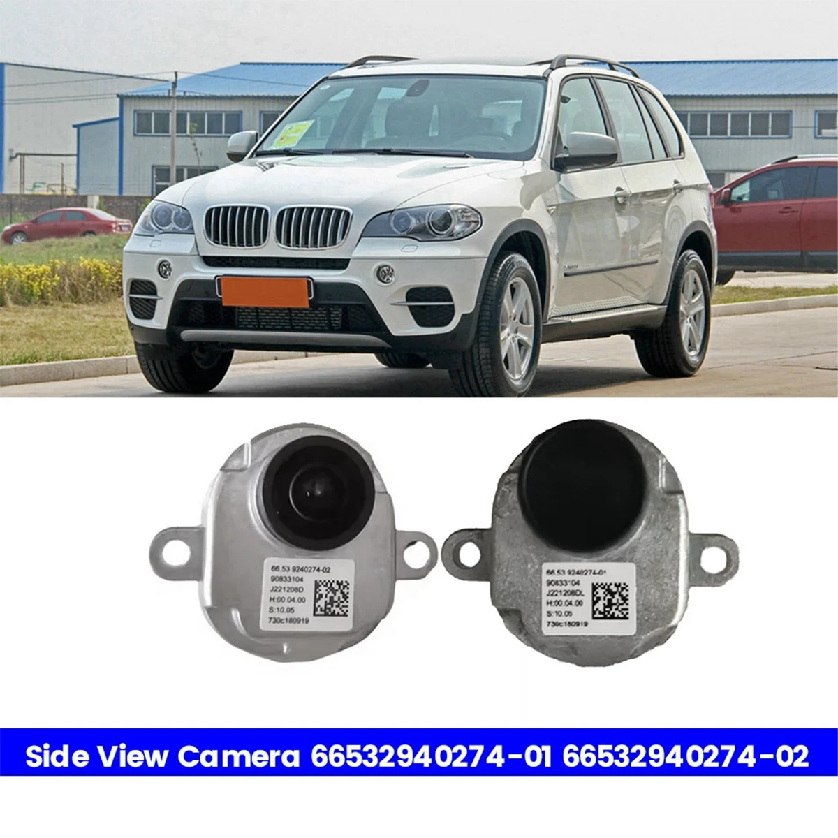 우측 사이드뷰 카메라 66532940274-02, BMW X5 E70 X6 E71 F01 F02 F06 F07 F10 F11 F12 2010-2019 리버스 미러 카메라