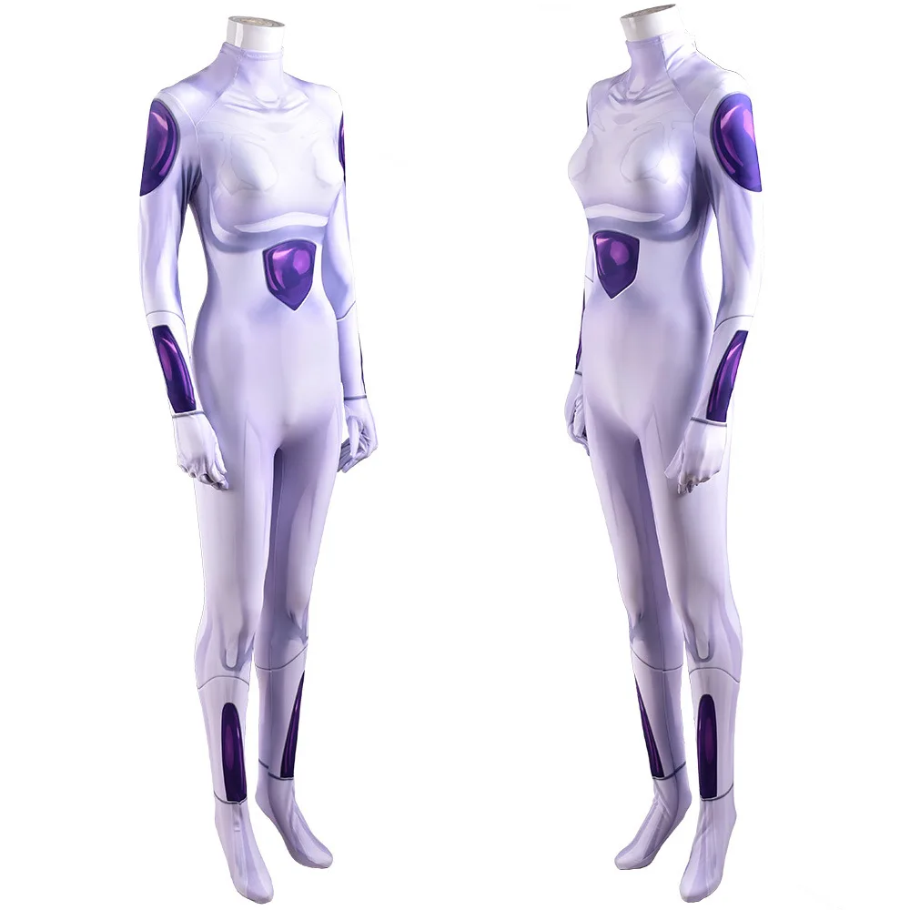Frieza Cosplay Costume AdultSpandex Zentai Bodysuit Jumpsuits Halloween Party Show Outfit
