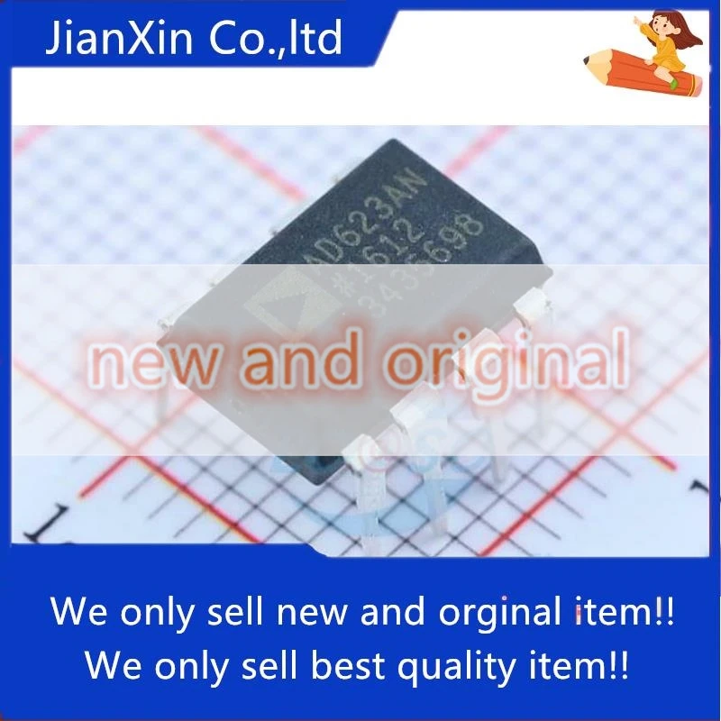 

5pcs orginal new AD623 AD623AN AD623ANZ DIP8 Instrumentaon Amplifier connection