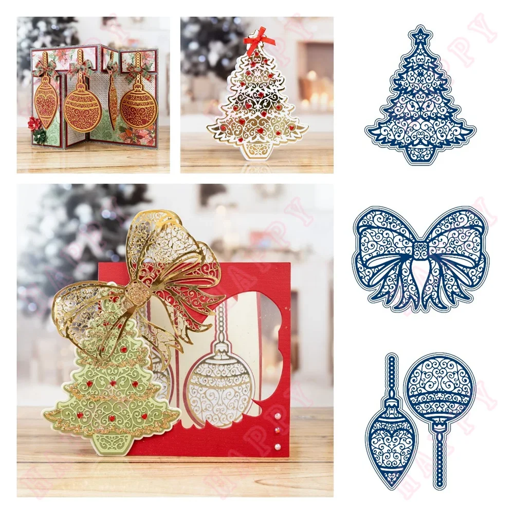 

Christmas tree 2023 New Arrival Mold Decoration For DIY Scrapbooking Paper Craft Knife Mould Hot lace Christmas Trinkets Die Set