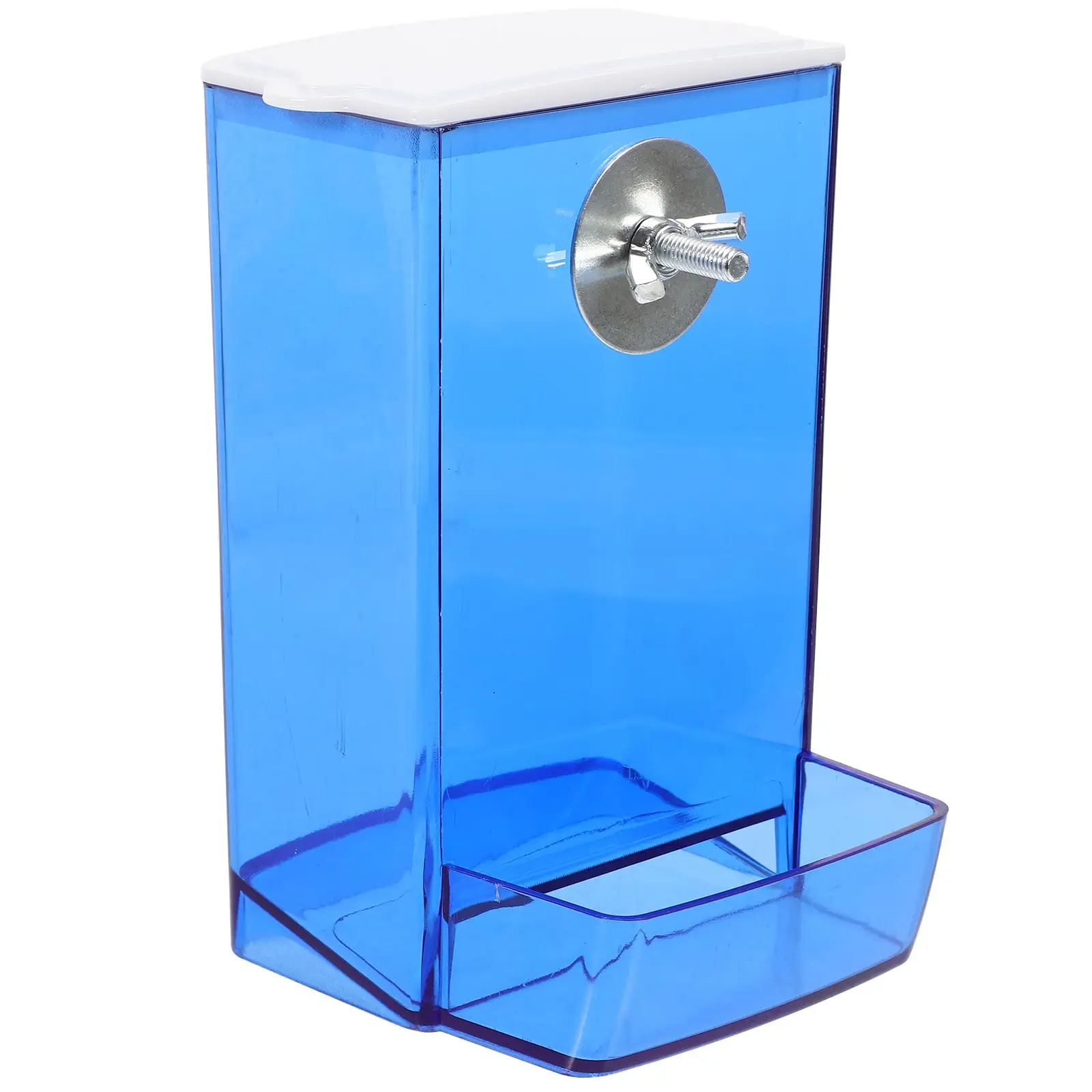 

Automatic Bird Acrylic Parrot Practical Bird Cage Feeder Food Container Cage Small Blue Practical Budgie Feeder Pet Supplies