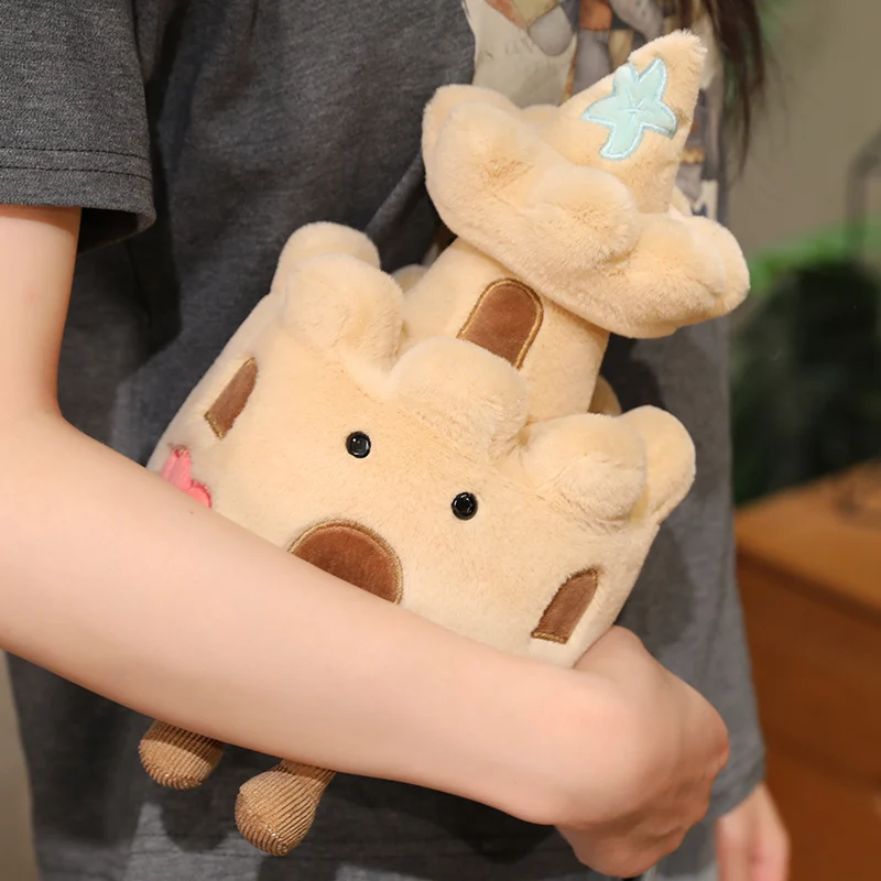 High Quality Brown Fortress Lighthouse Plush Dolls Office Decor Soft Baby Comfort  Dolls Birthday Christmas Gifts For Kids