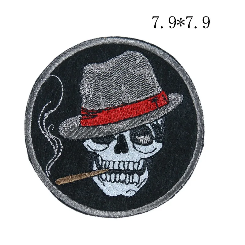 

Тканевая наклейка в стиле хип-хоп с вышивкой черепа и пальцами, персонализированные аксессуары для одежды, пятно на клейкой основе