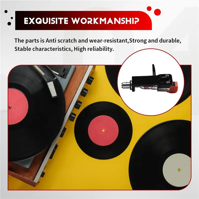 AT3600L Cartridge Stylus Headshell Mount Kit For Phonograph For Vinyl Record Player Turntable Platterspeler Green Platter B-A25R