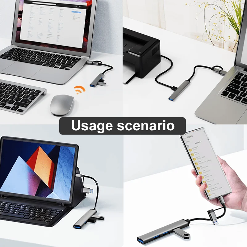 USB 3.0 HUB Typ C Multi-Splitter Hochgeschwindigkeits-5Gbps Für PC Computer Multiport USB 2.0 HUB Port-Adapter OTG Für HUAWEI Xiaomi – Detail 6